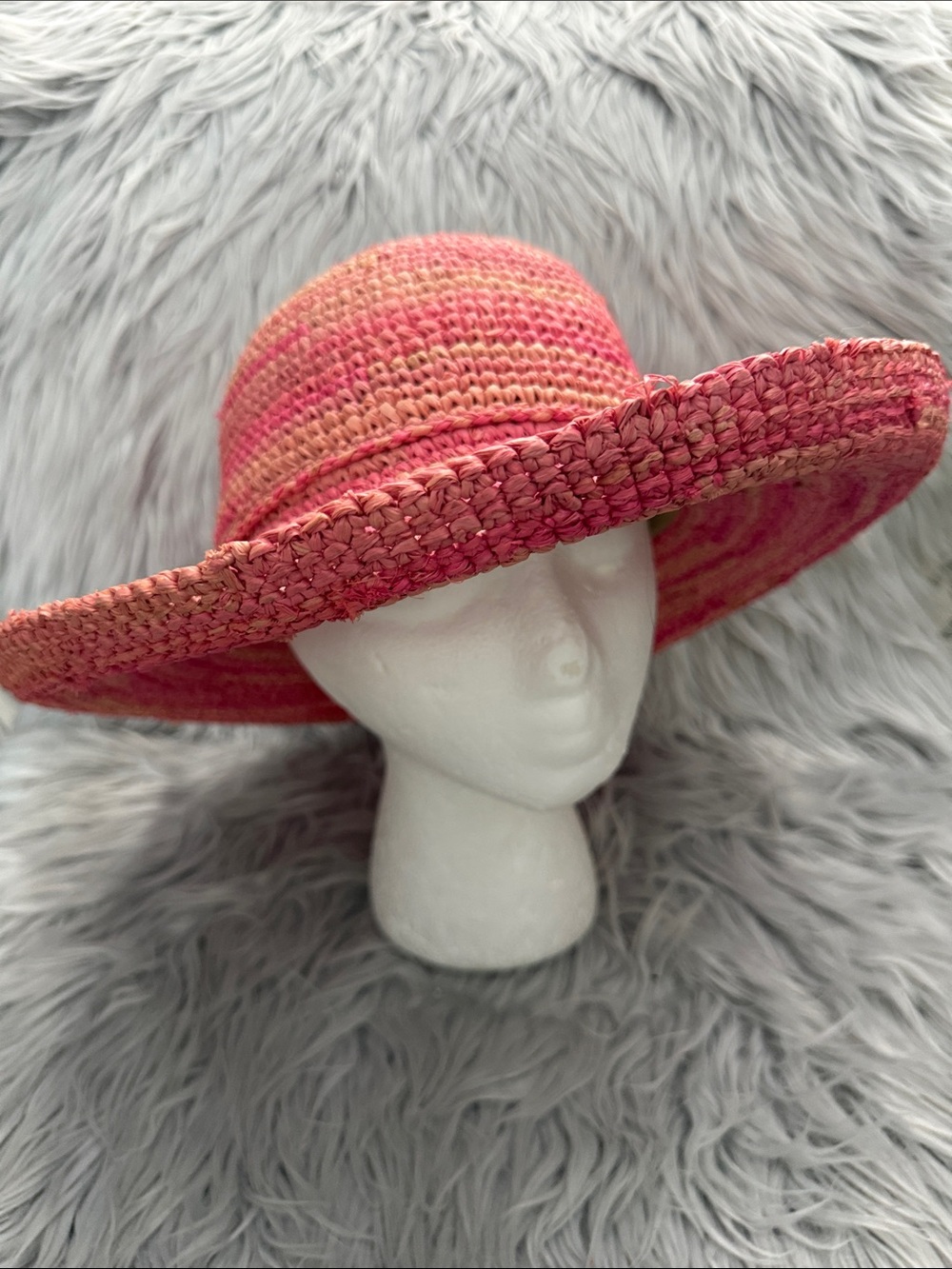 San Diego Hat Company Pink Rattan Braided Sun Hat - Picture 11 of 16